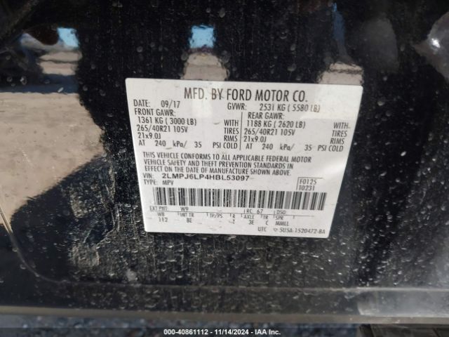 2LMPJ6LP4HBL53097 Lincoln Mkx Reserve