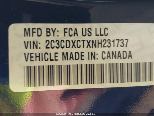 2C3CDXCTXNH231737 Dodge CHARGER R/T