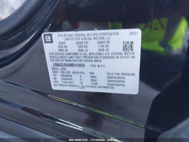 LRBAZLR40MD164993 Buick Envision Fwd Preferred