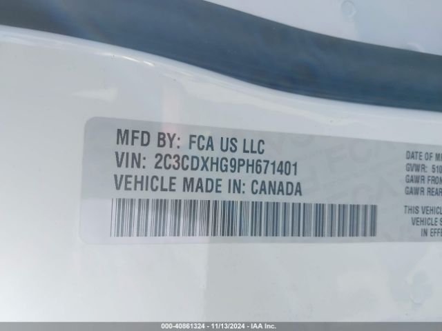2C3CDXHG9PH671401 Dodge CHARGER GT