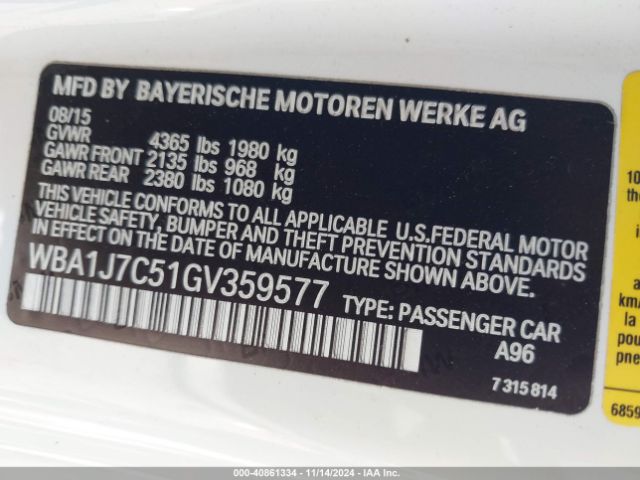 WBA1J7C51GV359577 BMW M235I