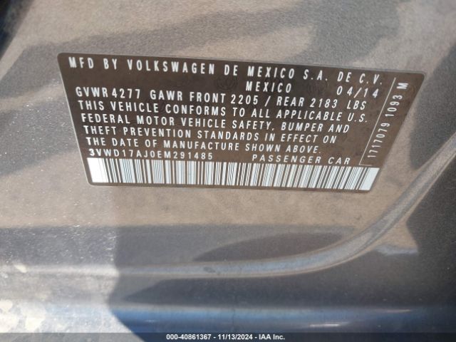 3VWD17AJ0EM291485 Volkswagen Jetta 1.8t Se