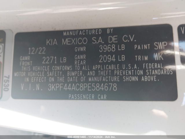 3KPF44AC8PE584678 KIA FORTE GT