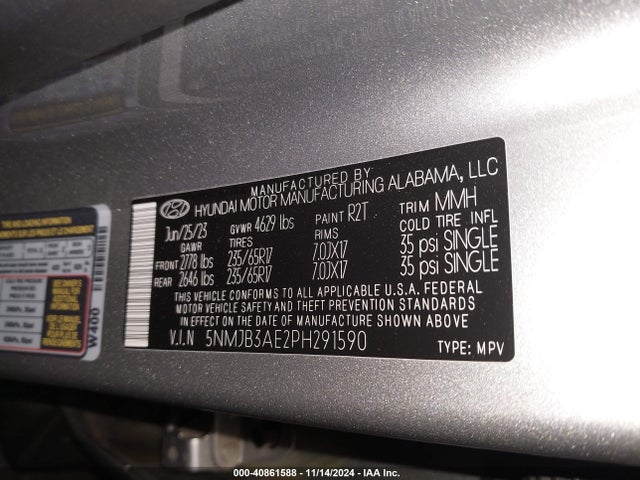 Hyundai TUCSON SEL 2023 5NMJB3AE2PH291590 Image 9