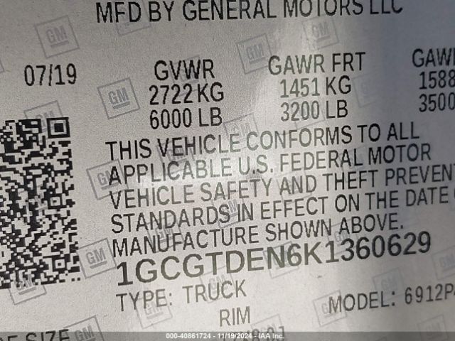 1GCGTDEN6K1360629 Chevrolet Colorado Z71