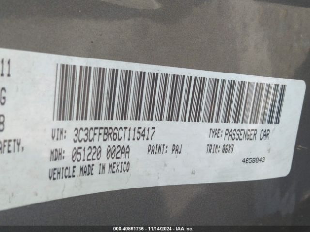 2012 FIAT 500 3C3CFFBR6CT115417 Photo 8