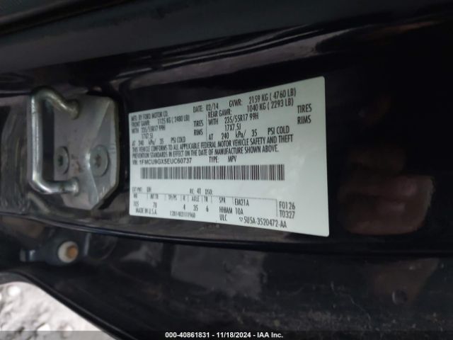 1FMCU9GX5EUC60737 Ford ESCAPE SE