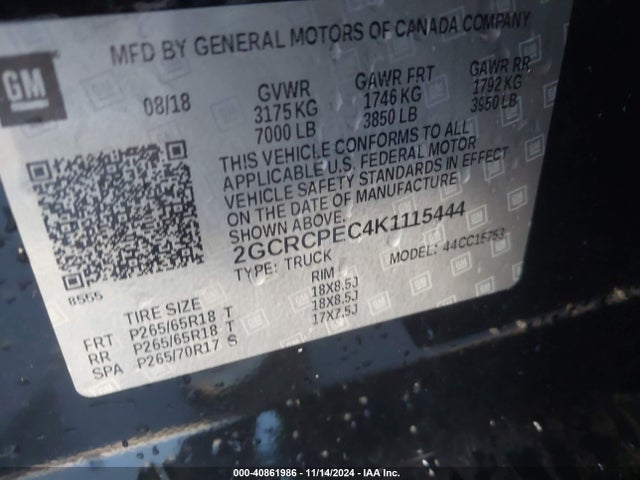 Chevrolet Silverado 1500 Ld Lt 2019 2GCRCPEC4K1115444 Image 9