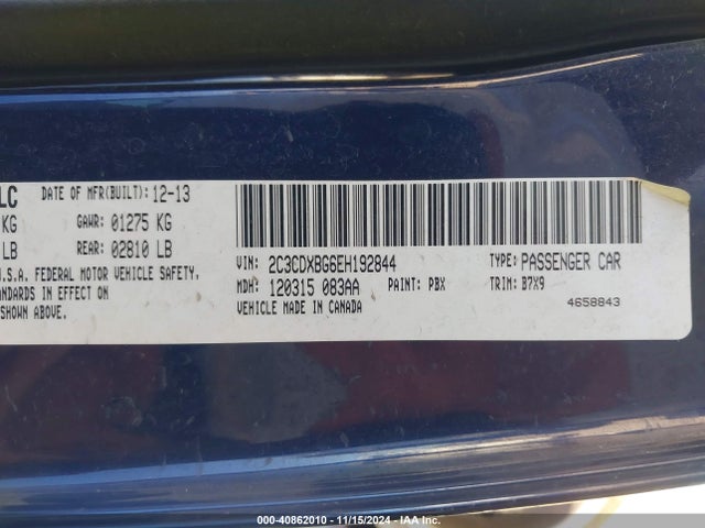 Dodge Charger Se 2014 2C3CDXBG6EH192844 Image 9