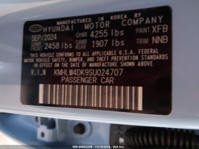 KMHLW4DK9SU024707 Hyundai ELANTRA N