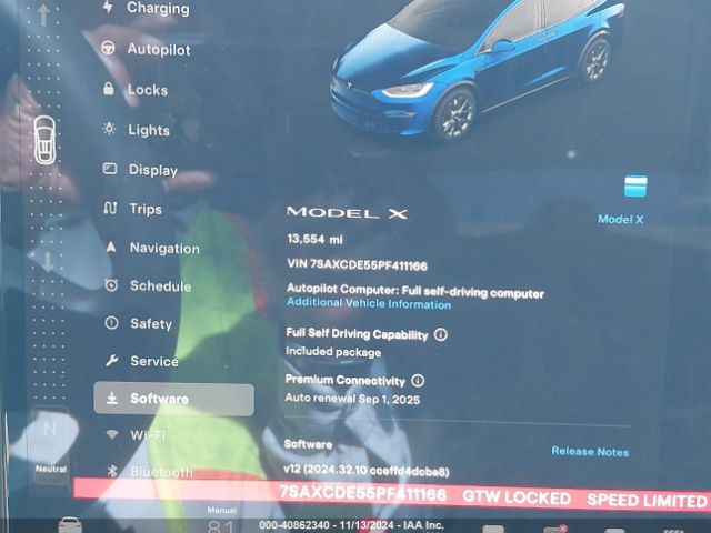 7SAXCDE55PF411166 Tesla Model X Dual Motor All-wheel Drive/standard Range