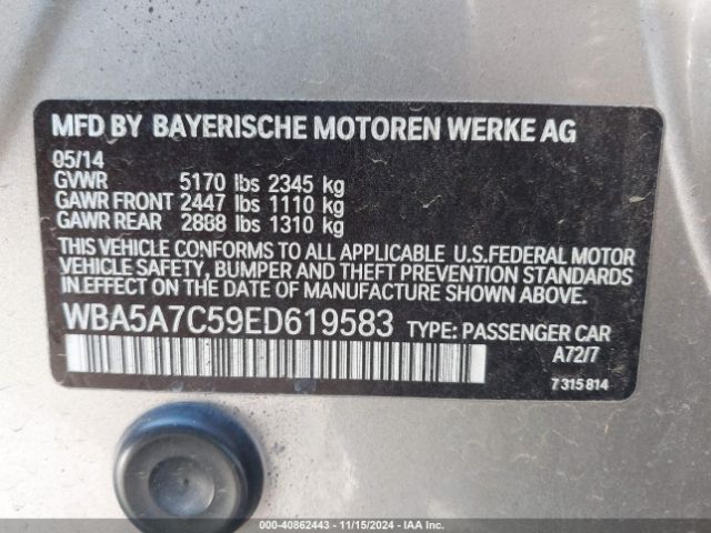 WBA5A7C59ED619583 BMW 528i Xdrive