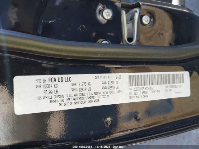 2C3CDXHG6LH134365 Dodge Charger Gt Rwd