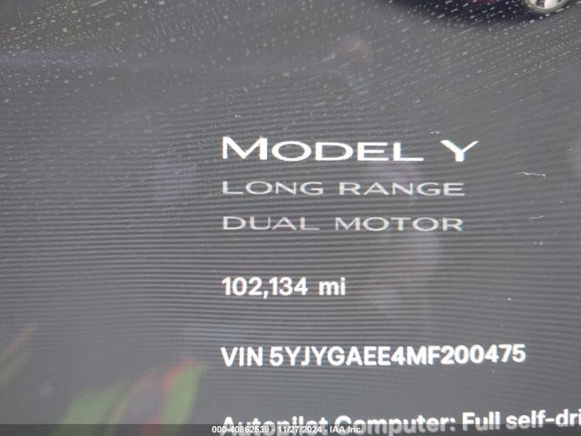 2021 TESLA MODEL Y 5YJYGAEE4MF200475 Photo 6