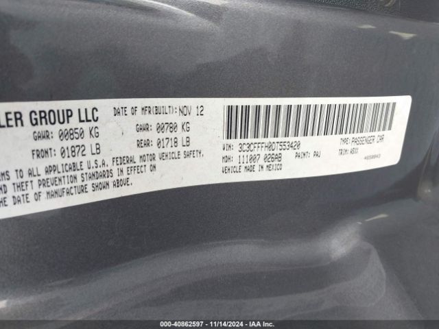 2013 FIAT 500 3C3CFFFH0DT553420 Photo 8