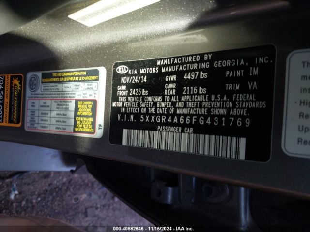5XXGR4A66FG431769 KIA Optima Sx Turbo