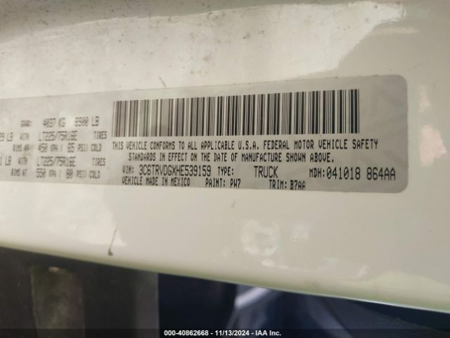 3C6TRVDGXHE539159 RAM Promaster 2500 High Roof 159 Wb