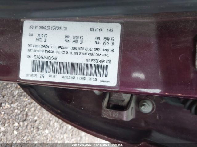 1998 CHRYSLER CONCORDE 2C3HD46J7WH200462 Photo 8