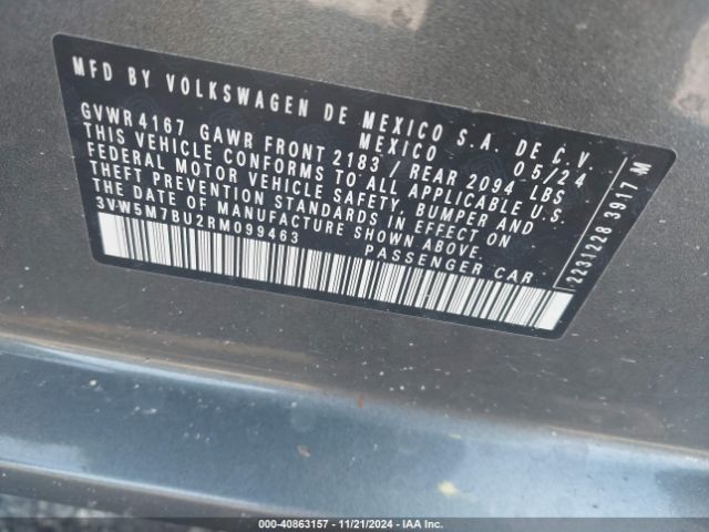 3VW5M7BU2RM099463 Volkswagen Jetta 1.5t S