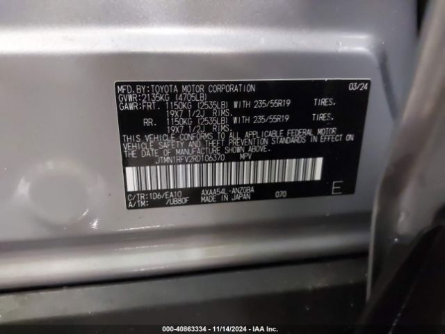 JTMN1RFV2RD106370 Toyota Rav4 Limited