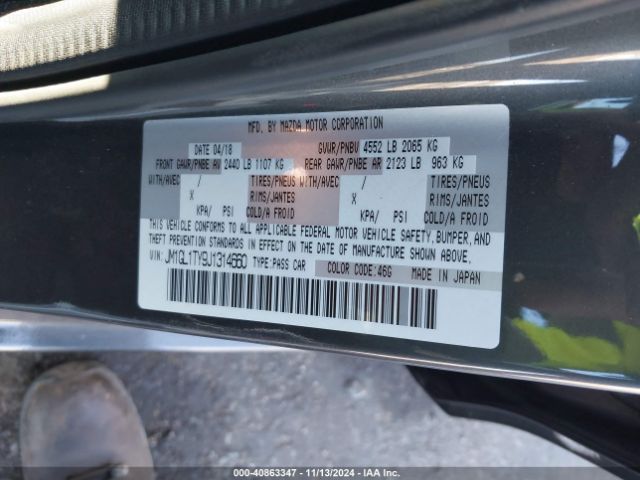 JM1GL1TY9J1314660 Mazda Mazda6 Grand Touring