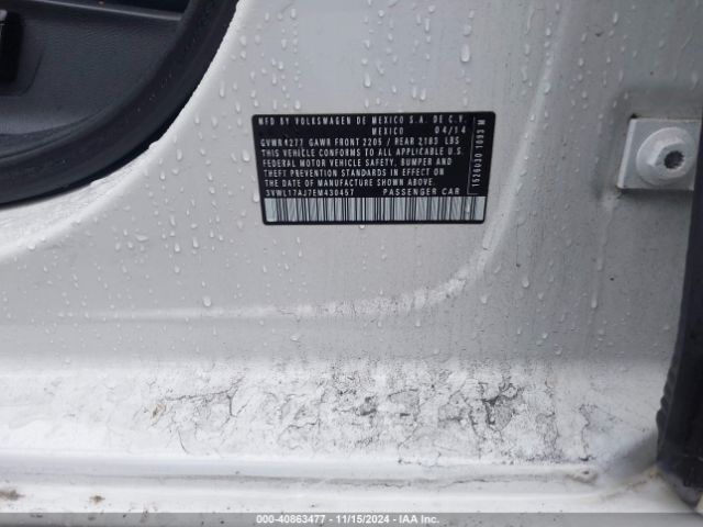 3VWL17AJ7EM430457 Volkswagen Jetta 1.8t Sel