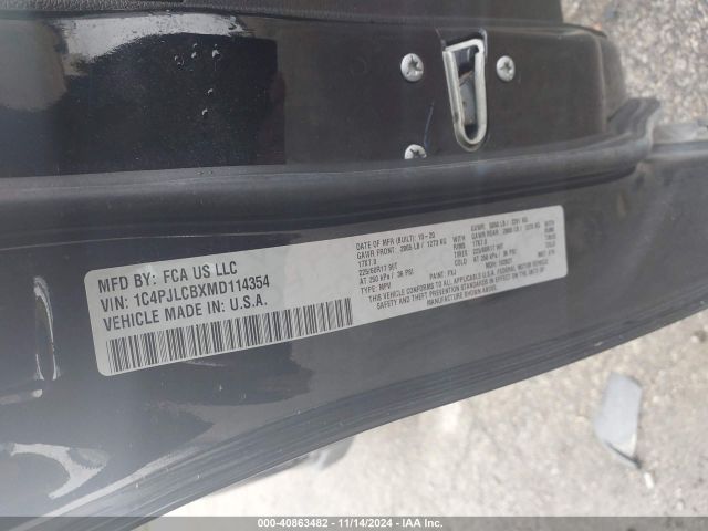 1C4PJLCBXMD114354 Jeep Cherokee Latitude Fwd