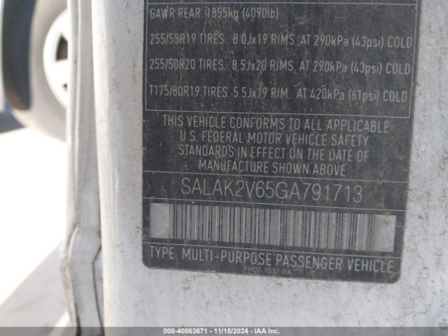 SALAK2V65GA791713 Land Rover LR4