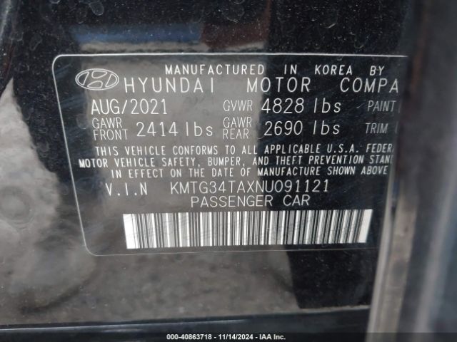 KMTG34TAXNU091121 Genesis G70 2.0t Awd