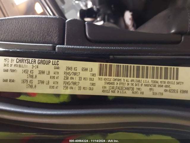 Jeep Grand Cherokee Laredo 2014 1C4RJFAG3EC440738 Image 9