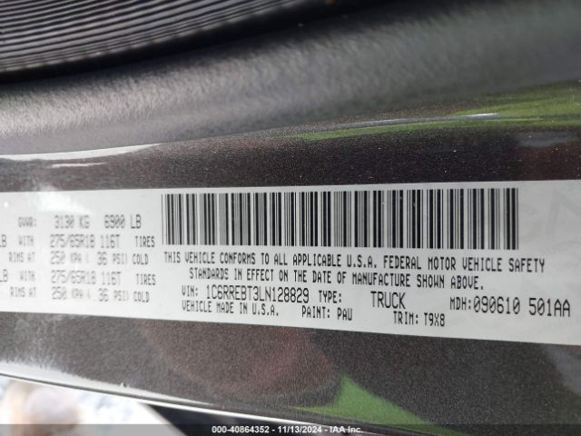 1C6RREBT3LN128829 RAM 1500 Big Horn  4x2 6'4 Box
