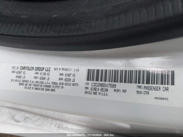 1C3CDZAB5EN175509 Dodge AVENGER SE