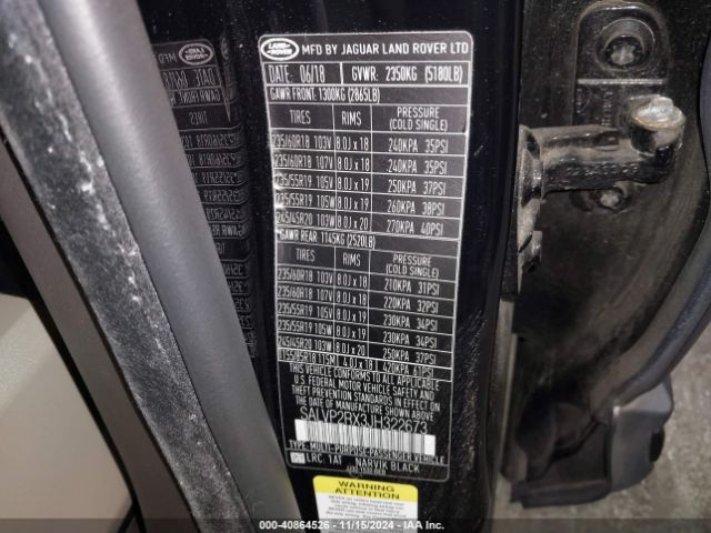 SALVP2RX3JH322673 Land Rover Range Rover Evoque Se/se Premium