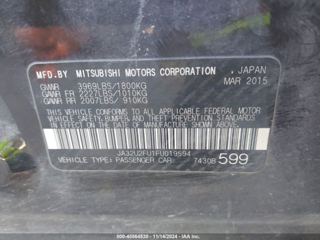 2015 MITSUBISHI LANCER JA32U2FU1FU019594 Photo 8