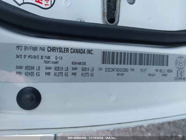 Chrysler 300C 2014 2C3CCAKTXEH315963 Image 9