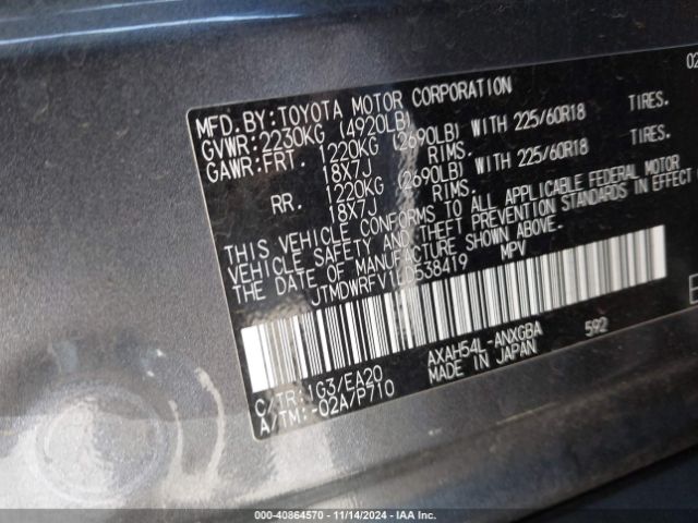 JTMDWRFV1LD538419 Toyota Rav4 Hybrid Limited