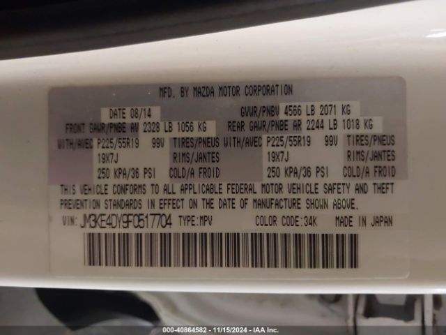 JM3KE4DY9F0517704 Mazda Cx-5 Grand Touring