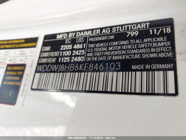 2019 MERCEDES-BENZ AMG C 63 WDDWJ8HB6KF846103 Photo 8