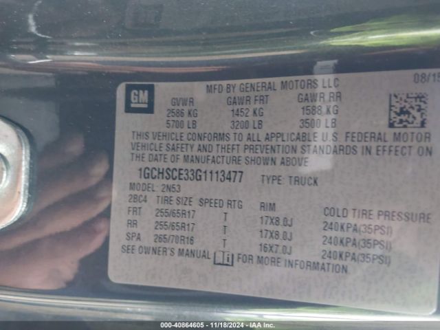 1GCHSCE33G1113477 Chevrolet Colorado Lt