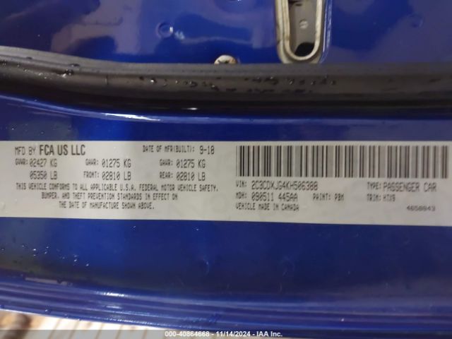 2C3CDXJG4KH506388 Dodge Charger Sxt