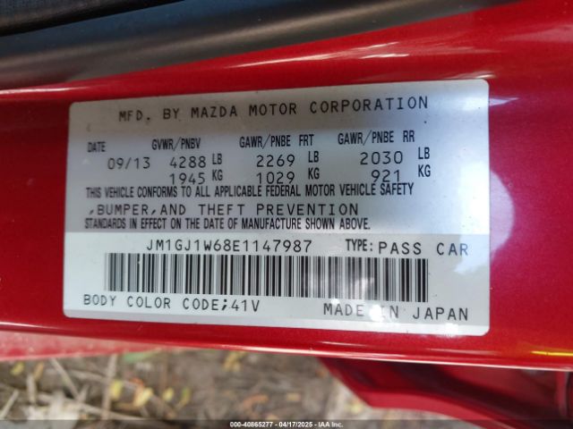 JM1GJ1W68E1147987 Mazda Mazda6 I Grand Touring