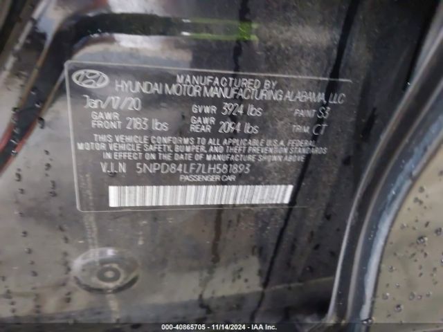 2020 HYUNDAI ELANTRA 5NPD84LF7LH581893 Photo 8