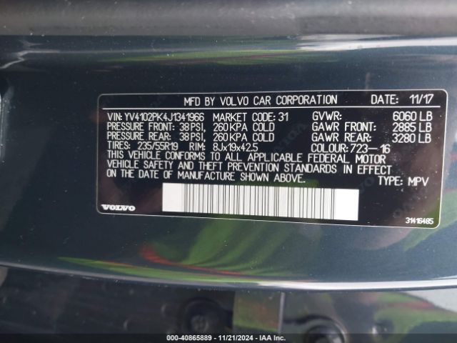 YV4102PK4J1341966 Volvo Xc90 T5 Momentum