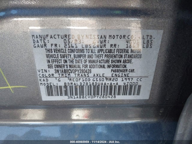 Nissan Sentra Sv Xtronic Cvt 2023 3N1AB8CV0PY280428 Image 9