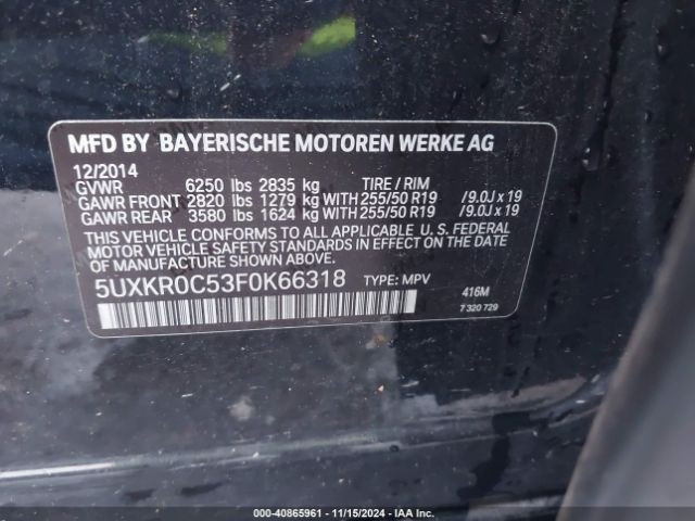 5UXKR0C53F0K66318 BMW X5 Xdrive35i