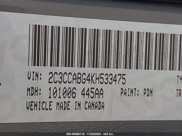 2C3CCABG4KH533475 Chrysler 300 300s