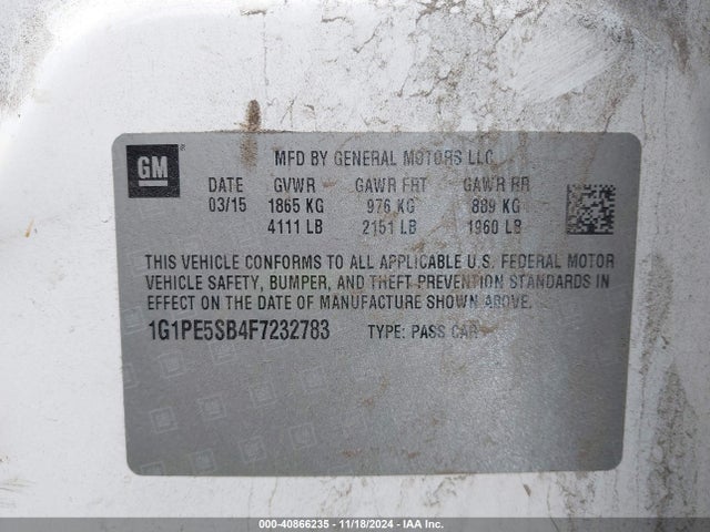 Chevrolet Cruze 2lt Auto 2015 1G1PE5SB4F7232783 Image 9