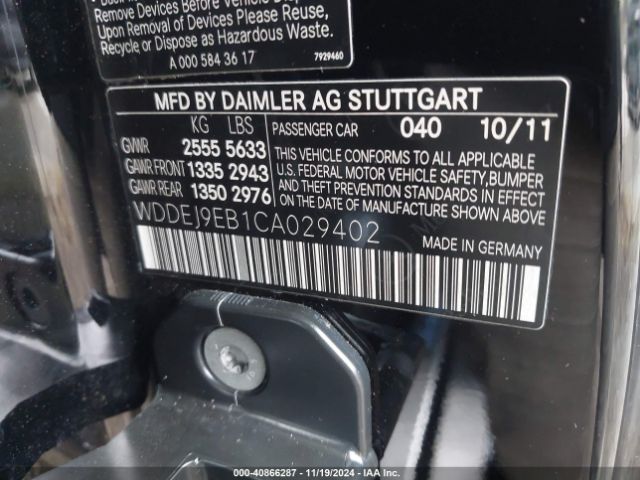 2012 MERCEDES-BENZ CL 550 WDDEJ9EB1CA029402 Photo 8