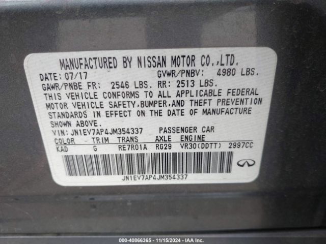JN1EV7AP4JM354337 Infiniti Q50 3.0t Sport
