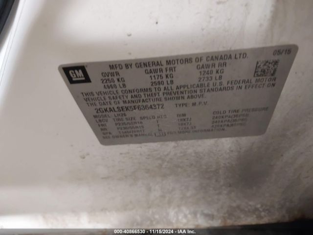 2GKALSEK5F6364372 GMC Terrain Slt-1